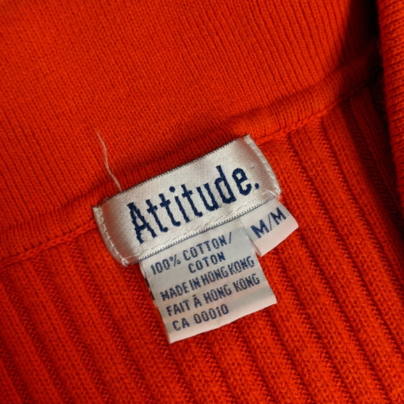 Vintage Orange Collared Top - Picture 2 of 4